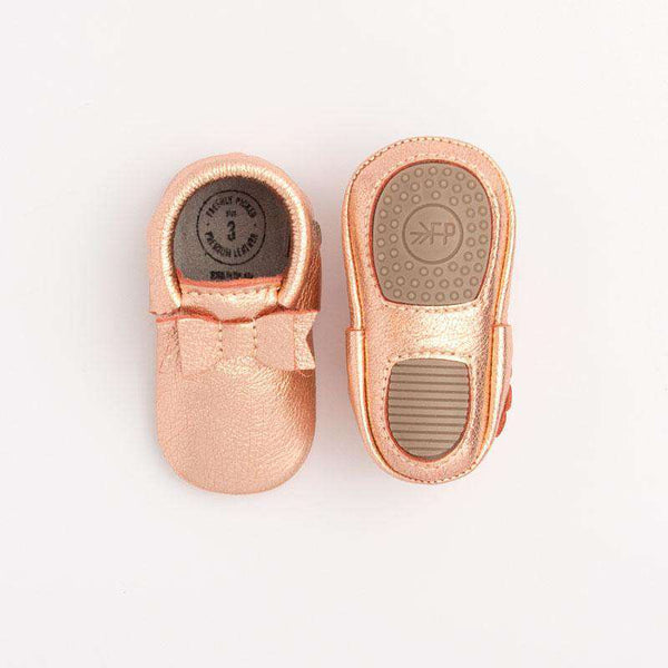 Freshly Picked | Bow Mini Sole Moccs ~ Rose Gold  Freshly Picked   