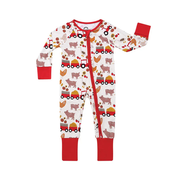 Emerson and Friends - Farm Friends Bamboo Convertible Romper Clothing Emerson and Friends   