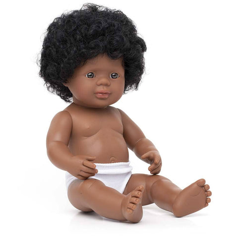 Miniland - Baby Doll African American Girl 15"