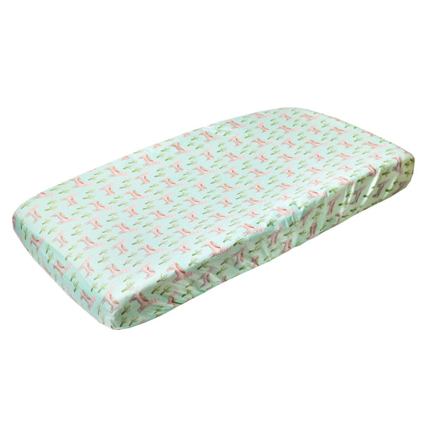 Copper Pearl | Premium Knit Diaper Changing Pad Cover ~ Cusco Bedding Copper Pearl   