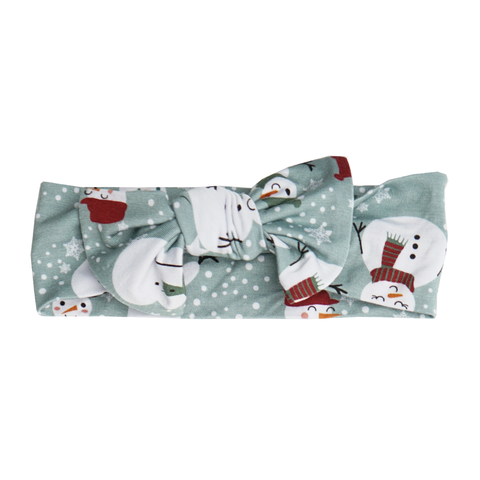 Emerson and Friends - Snow People Holiday Bamboo Headband Bow Clothing Emerson and Friends   