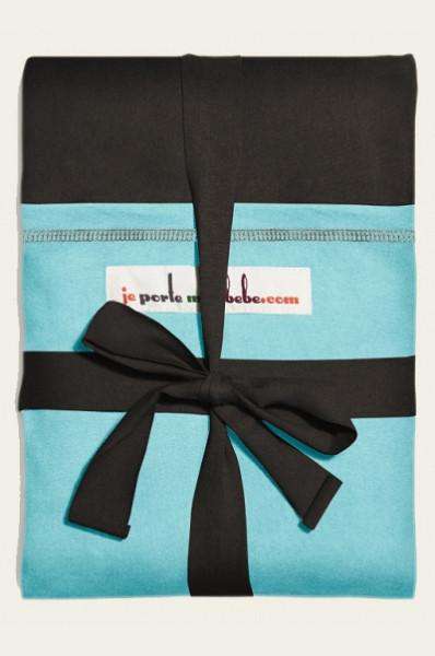 je porte mon bebe long wrap | Cafe Noir (Turquoise pocket) BabyCarrier Je Porte Mon Bebe   