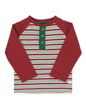 RuggedButts ~ Peppermint Stripe Raglan Henley Tee Clothing RuggedButts   