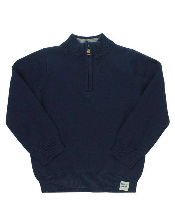 RuggedButts ~ Navy Quarter-Zip Sweater Clothing RuggedButts   
