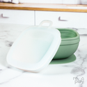 Re-Play | NEW Sage Silicone Tableware Feeding Re-Play Suction Bowl w/ Lid  