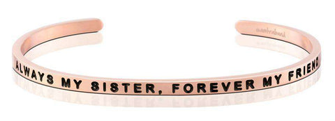 MantraBand | Love - Always My Sister, Forever My Friend  MantraBand Rose Gold  