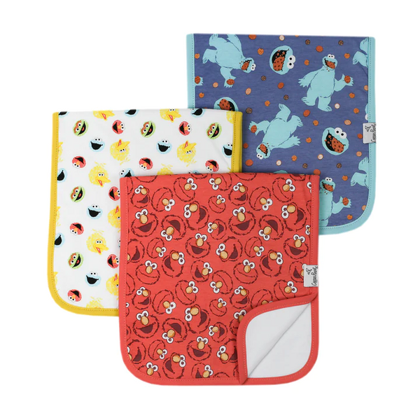 Copper Pearl x Sesame Street | Premium Burp Cloth 3 Pack Set ~ Elmo BabyGear Copper Pearl   