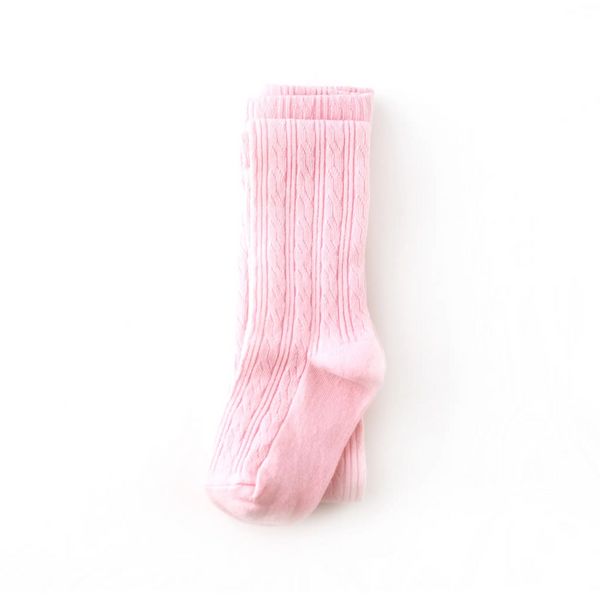 Little Stocking Co  | Cable Knit Tights ~ Cotton Candy Clothing Little Stocking Co   