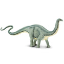 Apatosaurus side view. Yellow belly and grayish Blue skin.