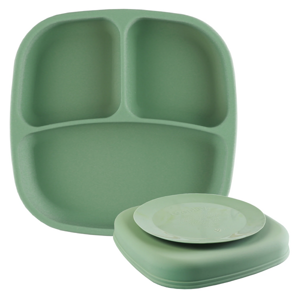 Re-Play | NEW Sage Silicone Tableware Feeding Re-Play Suction Divided Plate  