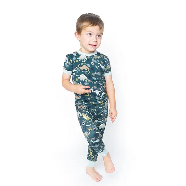 Emerson and Friends - Prehistoric Friends Dinosaur Short Sleeve Bamboo Pajama Set Clothing Emerson and Friends   