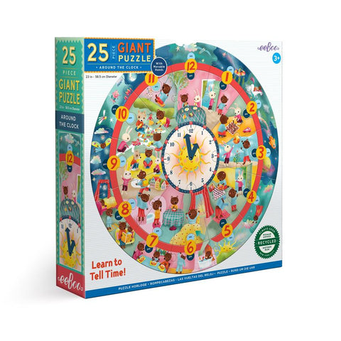 EeBoo | Around the Clock 25 Piece Giant Puzzle Toys eeBoo   
