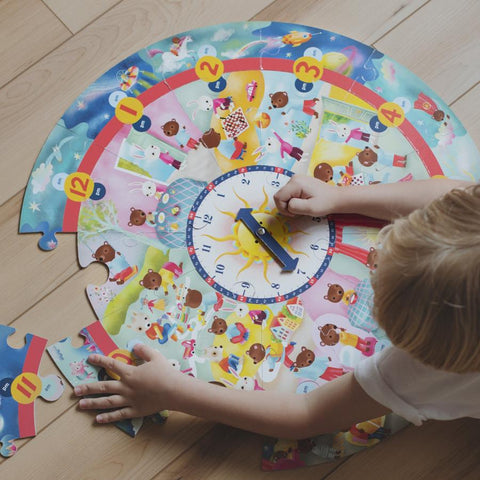 EeBoo | Around the Clock 25 Piece Giant Puzzle Toys eeBoo   