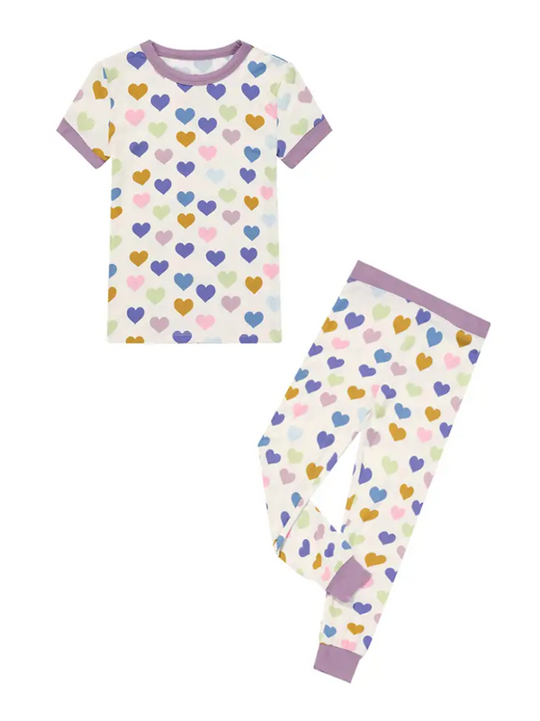 Emerson and Friends - Little Love Valentine's Day Kids Bamboo Pajamas Set Clothing Emerson and Friends   