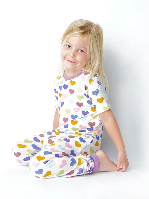 Emerson and Friends - Little Love Valentine's Day Kids Bamboo Pajamas Set Clothing Emerson and Friends   