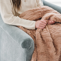 Saranoni Fuax Fur Line | Patterned Rouge Blanket Bedding Saranoni   