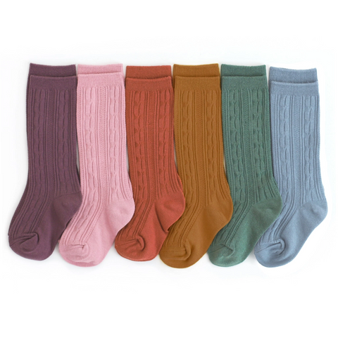 Little Stocking Co  | Knee High Cable Knit Socks 6 Pack ~ Folklore Clothing Little Stocking Co   