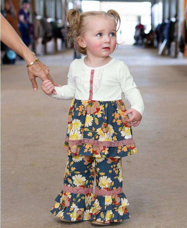 RuffleButts ~ Blossom Bliss Ruffle Pants Clothing RuffleButts   