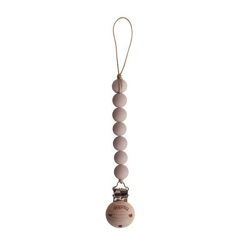 Mushie | Pacifier Clip Halo ~ Blush Pacifier Mushie   
