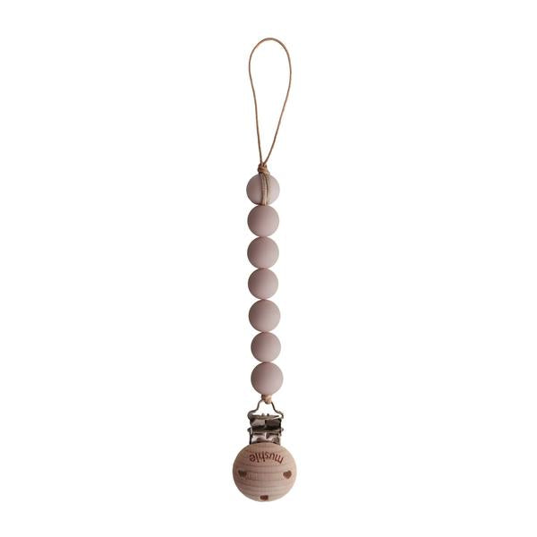 Mushie | Pacifier Clip Halo ~ Blush Pacifier Mushie   
