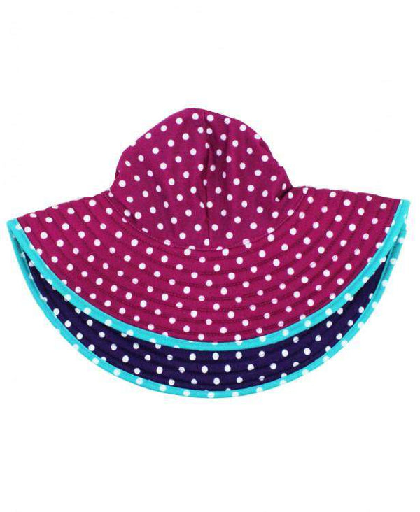 RuffleButts Grape & Berry Reversible Swim Hat Clothing RuffleButts   