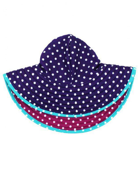 RuffleButts Grape & Berry Reversible Swim Hat Clothing RuffleButts   