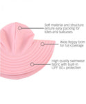 RuffleButts Pink Swim Hat Clothing RuffleButts   