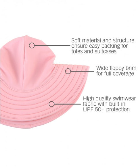 RuffleButts Pink Swim Hat Clothing RuffleButts   