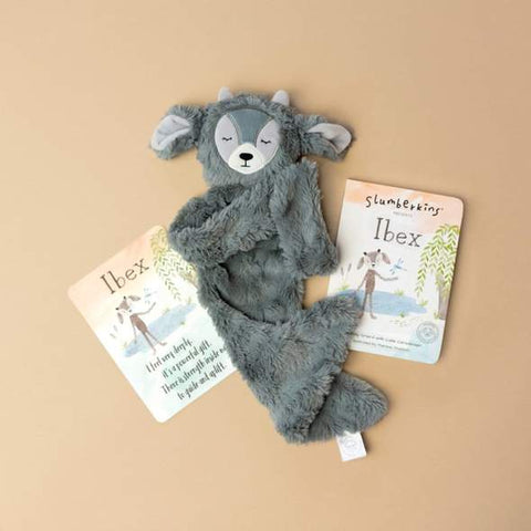 Slumberkins | Slate Ibex Snuggler - Emotional Courage Toys Slumberkins   