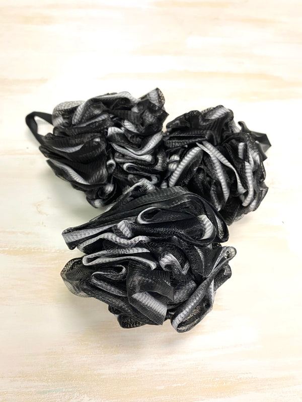 MMB Shower Poof Skin Care Mom's Milk Boutique Black/White  