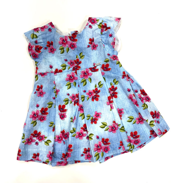 Blue Jean Floral Capsleeve Ruffle Dress | 6month Clothing Mayoral Clothing   