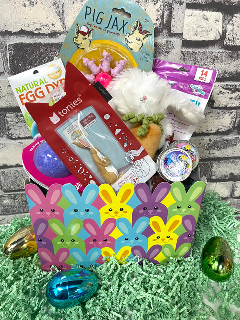 Select your Gift Wrapping (all items will be wrapped together unless multiple paper selected) BabyGear Gift Wizard Large Multi Colored Bunny Box W/Green Grass (toys not included)  