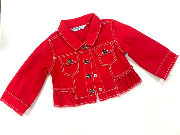 Red Ruffle Jacket | 6month Clothing Mayoral Clothing   