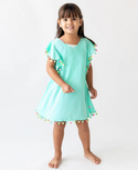 Rufflebutts | Pom Pom Butterfly Cover-Up ~ Island Blue Clothing RuffleButts 2T/3T  