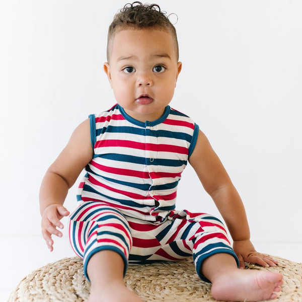 Kickee Pants Tank Romper | USA Stripe Clothing Kickee Pants   