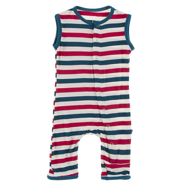 Kickee Pants Tank Romper | USA Stripe Clothing Kickee Pants   