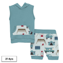 Kickee Pants | Print Short Sleeve Hoodie Tank Outfit ~ Fresh Air Camping Clothing Kickee Pants   