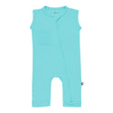 Sleeves Romper in solid robin's egg blue 