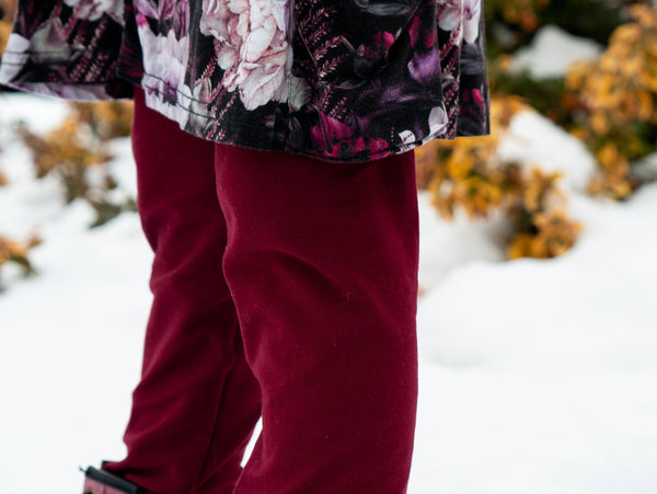 Bumblito Leggings ~ Burgundy Clothing Bumblito   