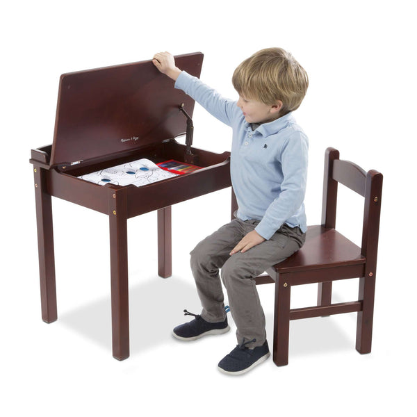 Melissa & Doug | Child's Lift-Top Desk & Chair - Espresso Furniture Melissa & Doug Toys   