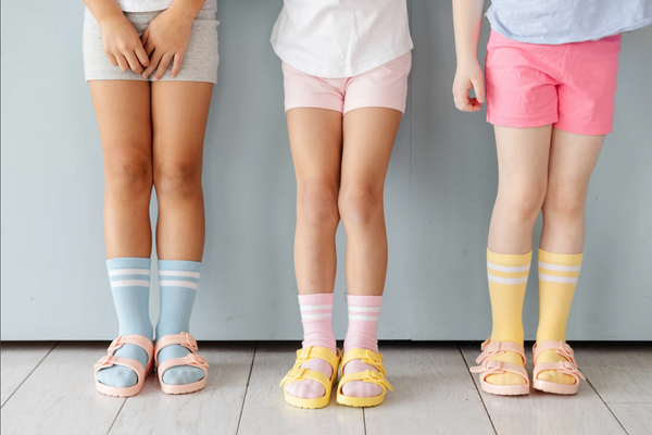 Little Stocking Co  | Midi Socks 3 Pack ~ Pastel Striped Clothing Little Stocking Co   