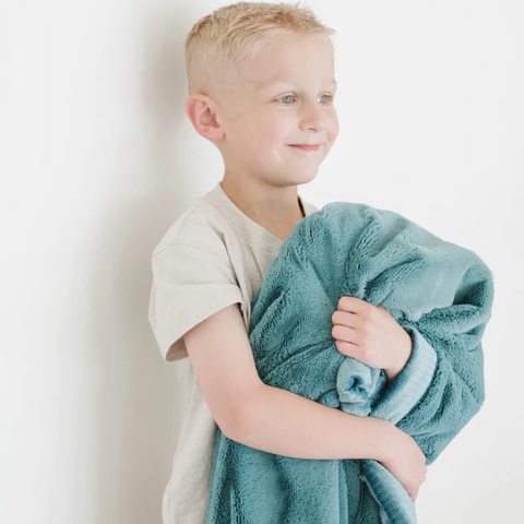 Saranoni Luxury Blanket | Mineral Blue Lush ~ Lush Bedding Saranoni   