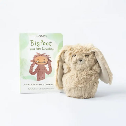 Slumberkins | Tan Bunny Mini + Bigfoot Intro Book- Self Esteem Toys Slumberkins   