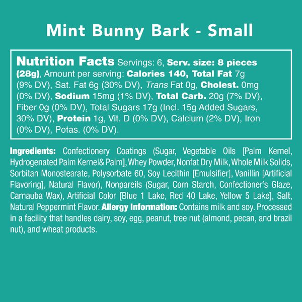 Candy Club Easter/Spring Collection ~ Mint Bunny Bark Food Candy Club   