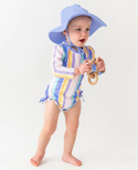 RuffleButts Periwinkle Blue Swim Hat Clothing RuffleButts   