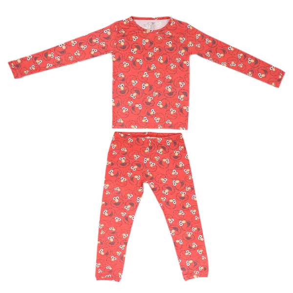 Copper Pearl x Sesame Street | 2 Piece Long Sleeve Pajama Set ~ Elmo Clothing Copper Pearl   