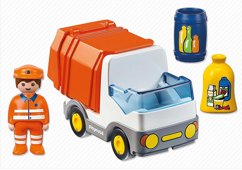 playmobil 1.2.3 Recycling Truck Toys playmobil   