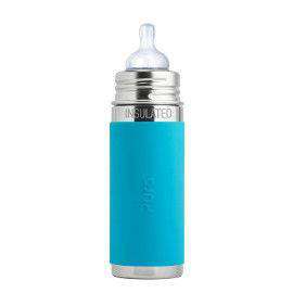 Pura Kiki 9oz Insulated Baby Bottle with Sleeve Feeding Pura Aqua  