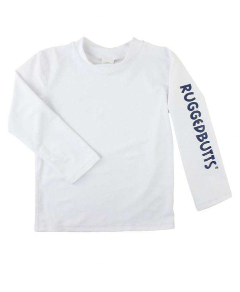 RuggedButts | Long Sleeve Rash Guard ~ White Logo Clothing RuggedButts   