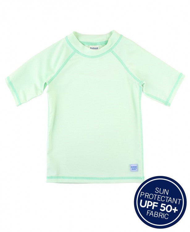 RuffleButts Scalloped Long Sleeve Rash Guard 2-Piece | Cottage Tea Time main image 1